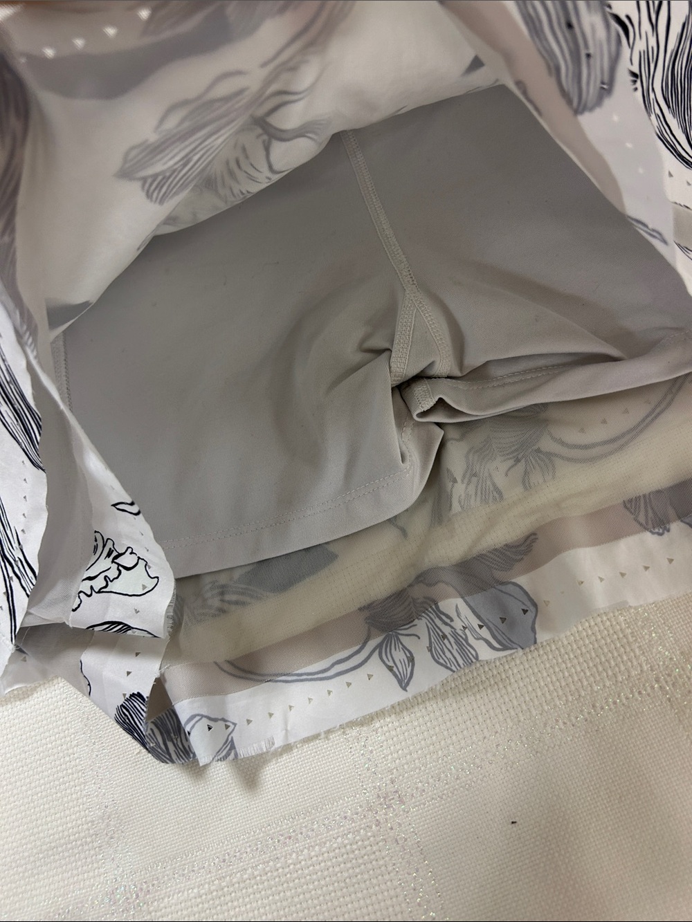 Athleta White Skort with Navy Floral Print image 4